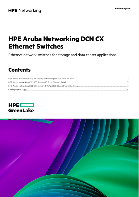 HPE Aruba Networking DCN CX Ethernet Switches thumbnail