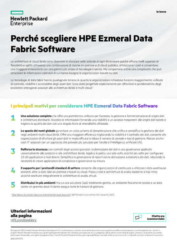 Perché scegliere HPE Ezmeral Data Fabric Software thumbnail