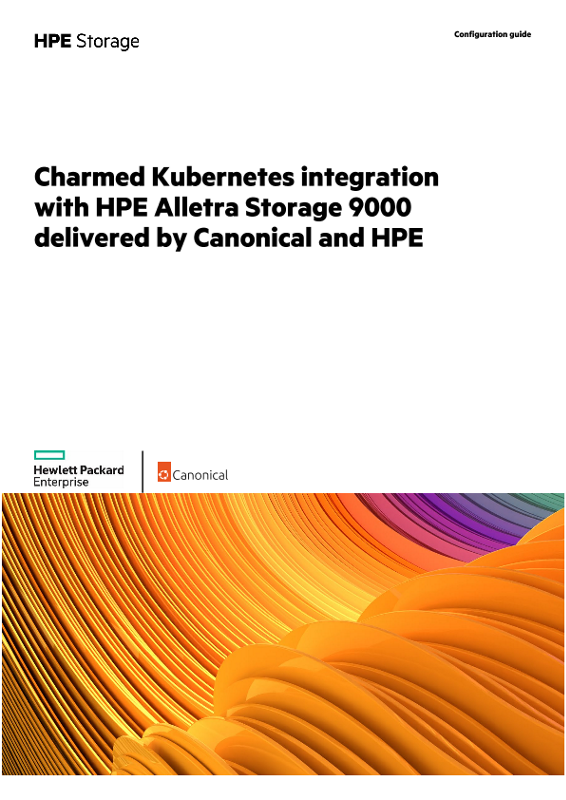 Charmed Kubernetes integration with HPE Alletra Storage 9000 delivered by Canonical and HPE thumbnail