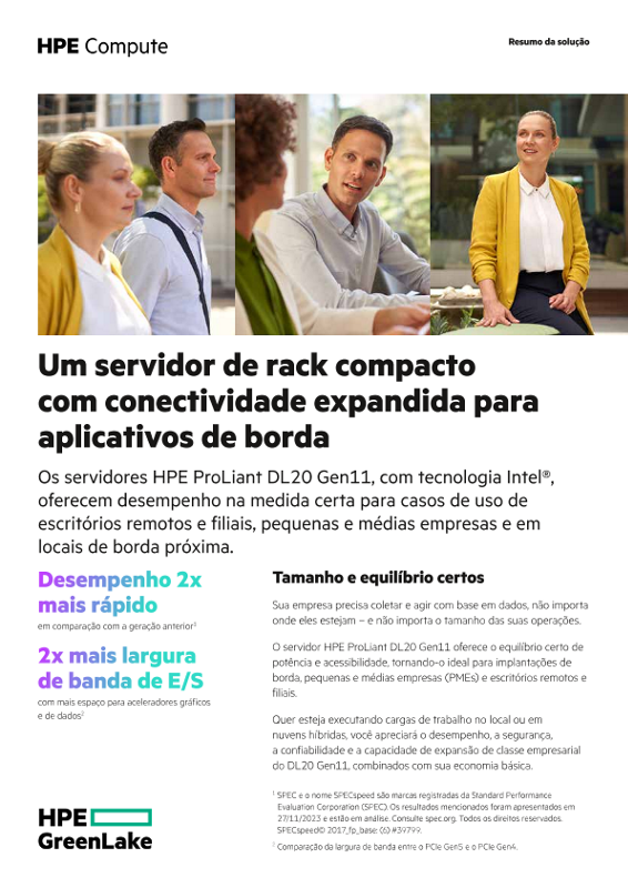 Um servidor de rack compacto com conectividade expandida para aplicativos de borda thumbnail