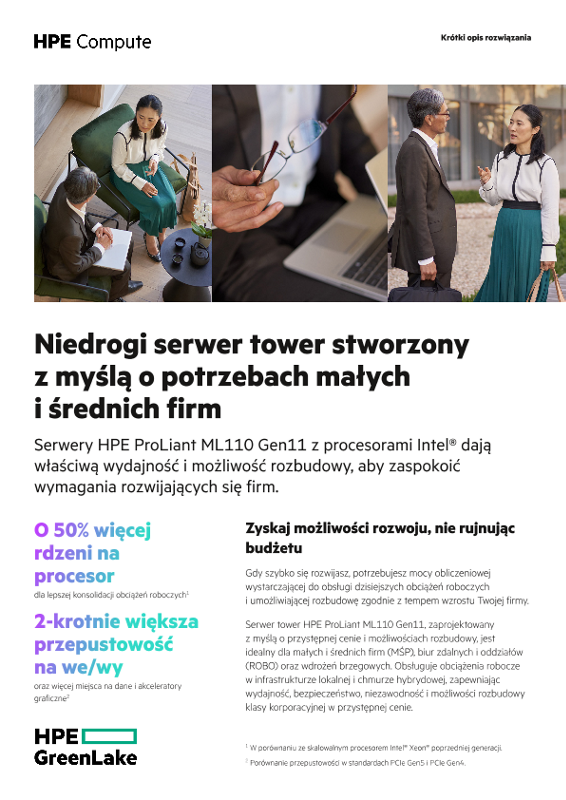 Niedrogi serwer tower stworzony z myślą o potrzebach małych i średnich firm thumbnail