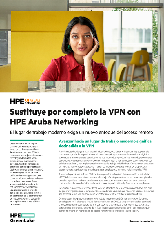 Sustituye por completo la VPN con HPE Aruba Networking thumbnail