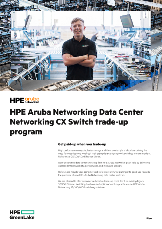 HPE Aruba Networking Data Center Networking CX Switch Trade-Up Program thumbnail