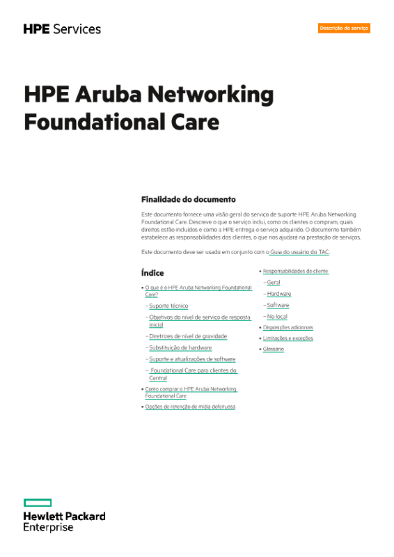HPE Aruba Networking Foundational Care thumbnail