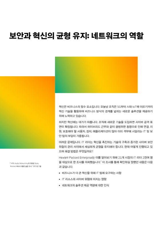 보안과 혁신의 균형 유지 - 네트워크의 역할 thumbnail