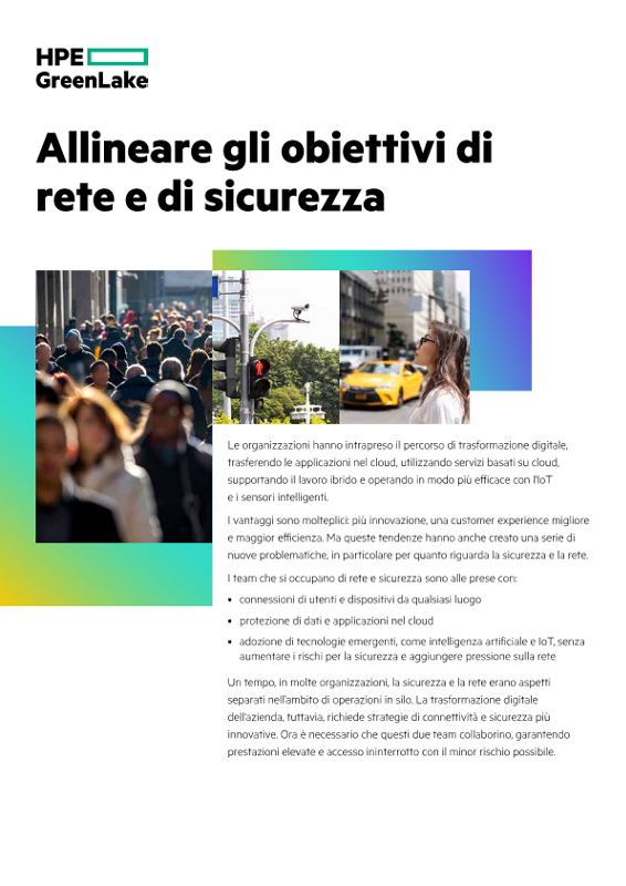 Allineare gli obiettivi di rete e di sicurezza thumbnail
