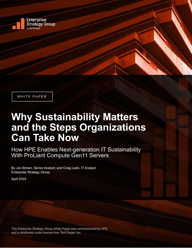 HPE ProLiant Compute – IT Sustainability with ProLiant Compute Gen11 Analyst Report thumbnail