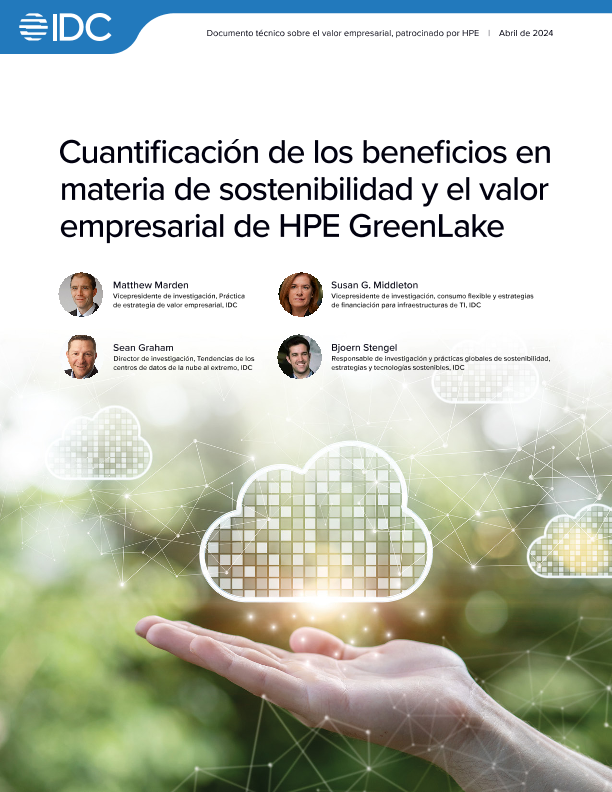 Cuantificación de los beneficios en materia de sostenibilidad y el valor empresarial de HPE GreenLake thumbnail