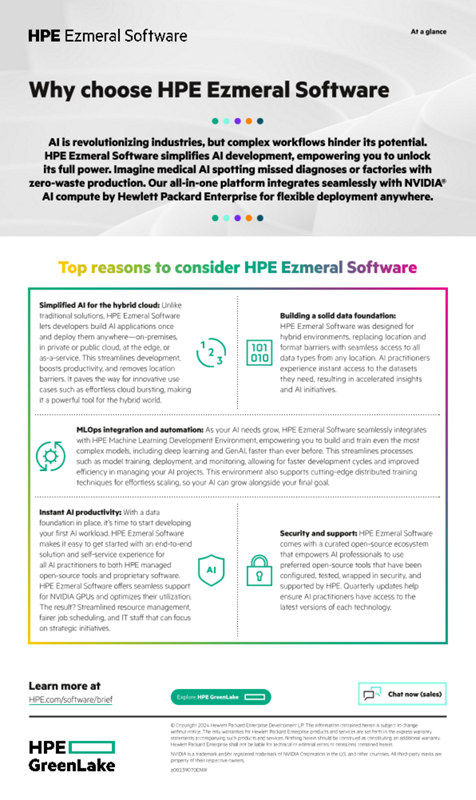 Why choose HPE Ezmeral Software thumbnail