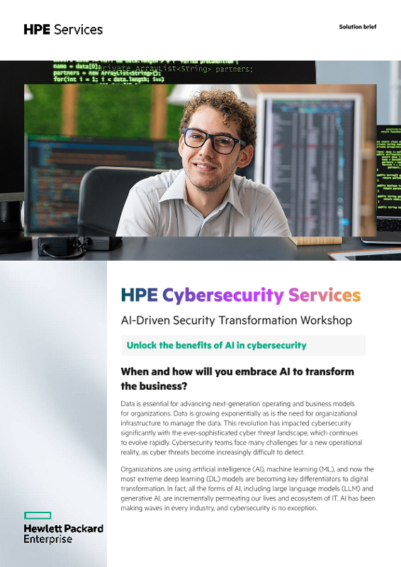 HPE Cybersecurity Services – AI-Driven Security Transformation Workshop thumbnail