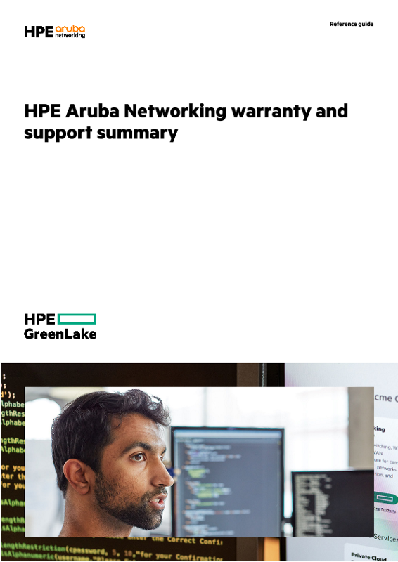 HPE Aruba Networking warranty and support summary thumbnail