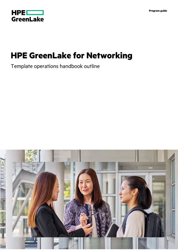HPE GreenLake for Networking – Template operations handbook outline thumbnail