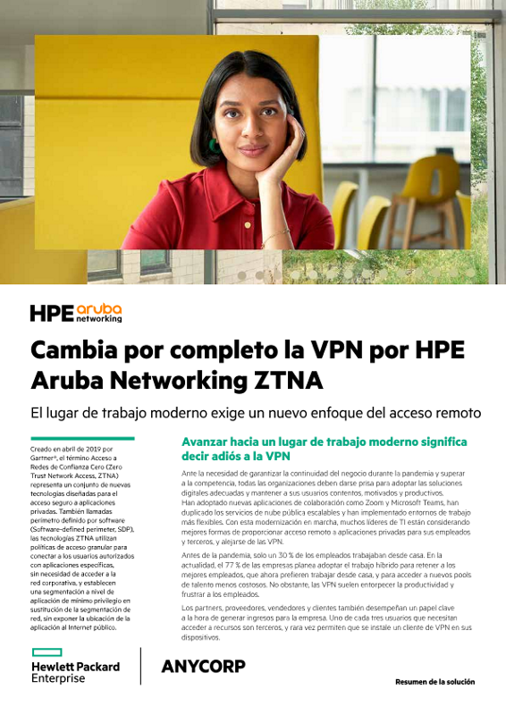 Fully Replace VPN with HPE Aruba Networking ZTNA Cobranded Spanish Spain thumbnail