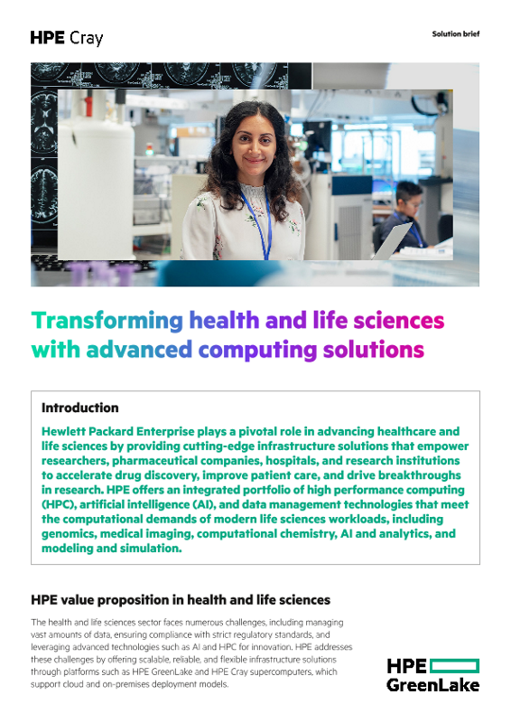 Transforming health and life sciences with advanced computing solutions thumbnail