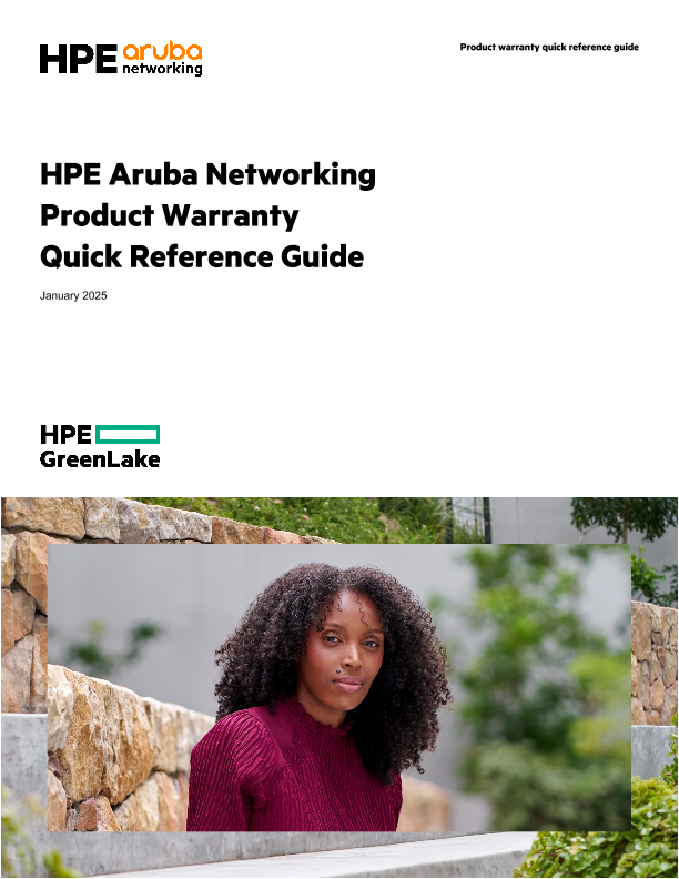 HPE Aruba Networking Product Warranty Quick Reference Guide thumbnail