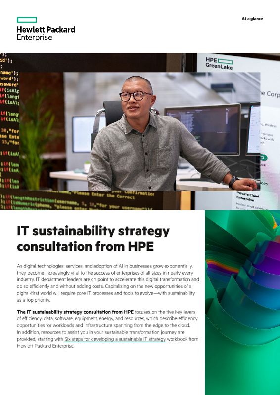 IT sustainability strategy consultation from HPE thumbnail