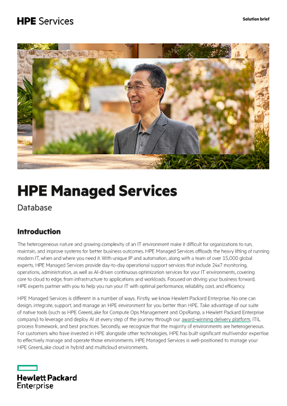 HPE Managed Services – Database thumbnail