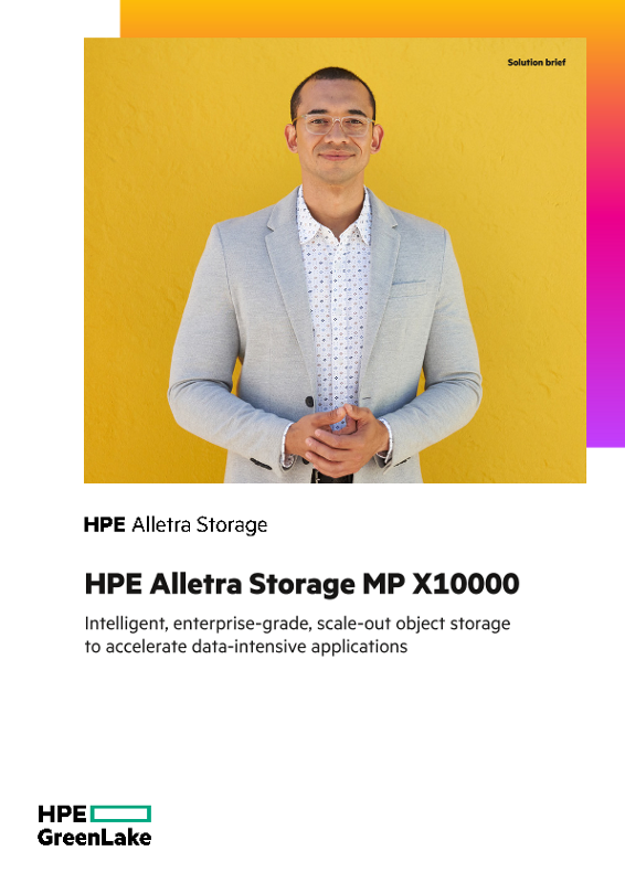 HPE Alletra Storage MP X10000 – Intelligent, enterprise-grade, scale-out object storage to accelerate data-intensive applications thumbnail