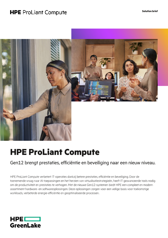 HPE ProLiant Compute - ComputeGen12 brengt prestaties, efficiëntie en beveiliging naar een nieuw niveau thumbnail