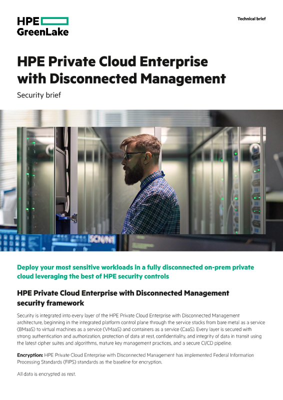 HPE Private Cloud Enterprise with Disconnected Management thumbnail