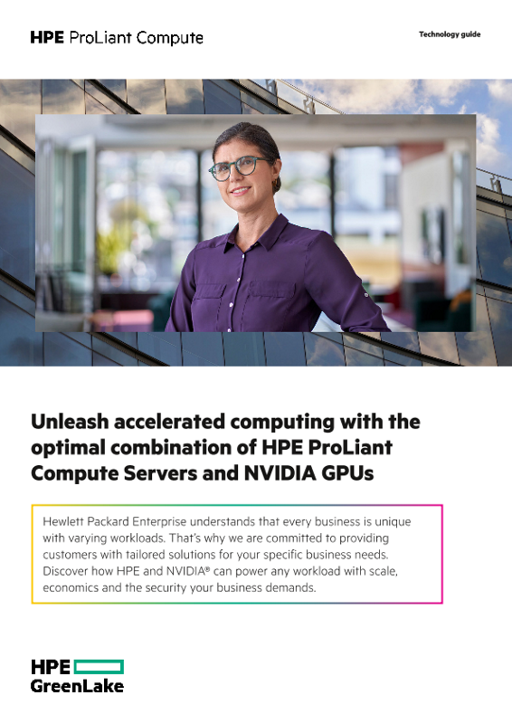 Unleash accelerated computing with the optimal combination of HPE ProLiant Compute Servers and NVIDIA GPUs thumbnail