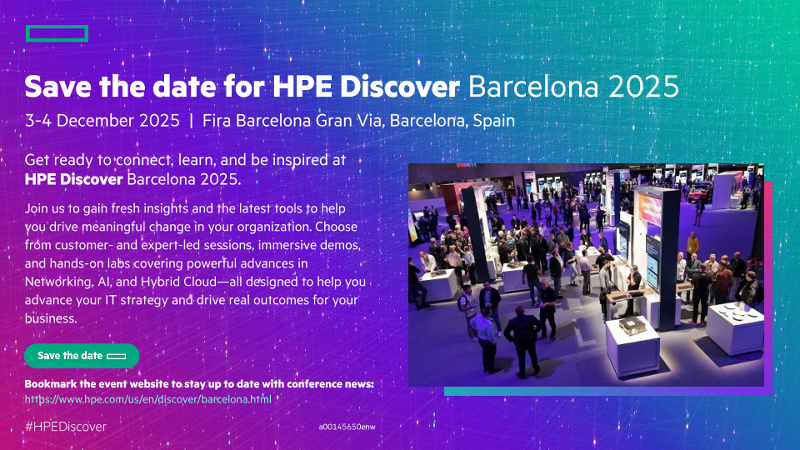 Event Information-Save the Date Overview Slide-HPE Discover Barcelona 2025 thumbnail