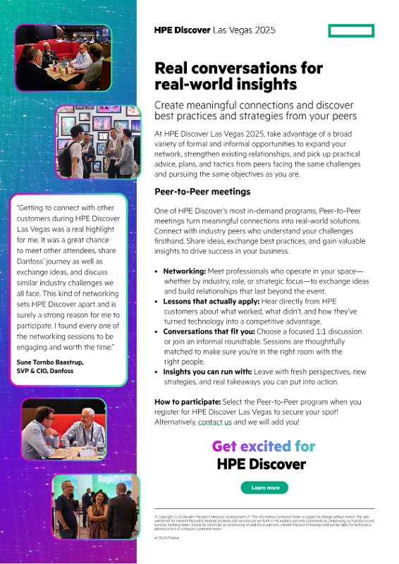 Event Information-Overview of Peer-to-Peer Program-HPE Discover Las Vegas 2025 thumbnail