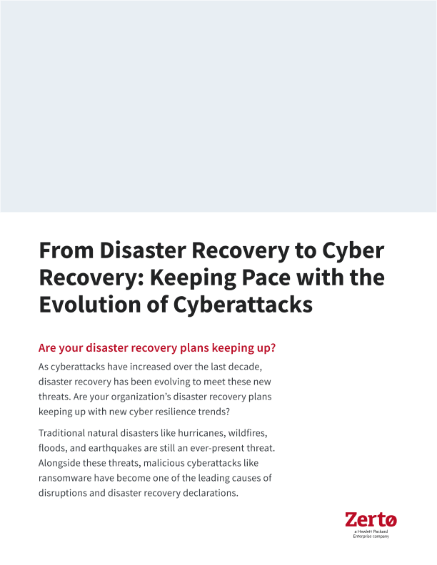 Disaster Recovery to Cyber Recovery thumbnail