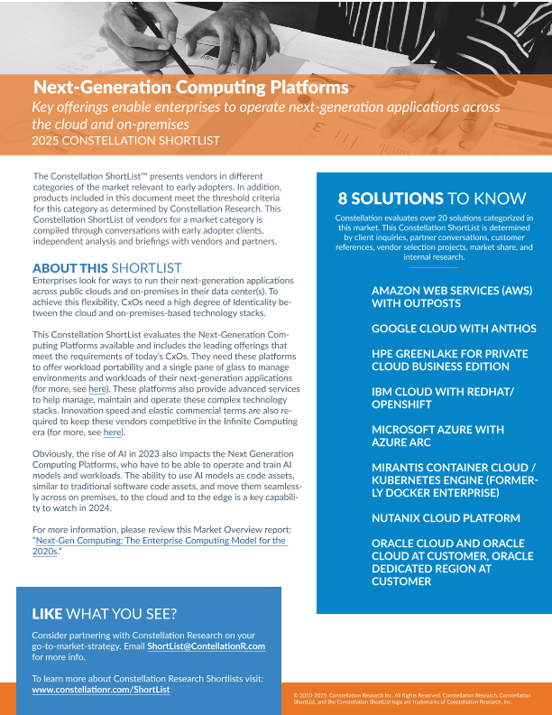 Constellation Research, 2025 Shortlist, Next-Generation Computing Platforms thumbnail