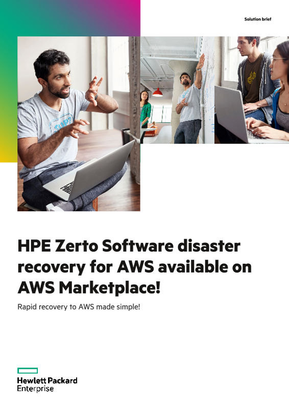 HPE Zerto Software disaster recovery for AWS available on AWS Marketplace! thumbnail