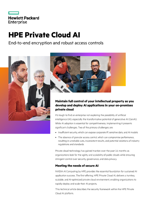 HPE Private Cloud AI – End-to-end encryption and robust access controls thumbnail