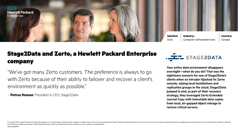 Stage2Data and Zerto, a Hewlett Packard Enterprise company – Stage2Data thumbnail