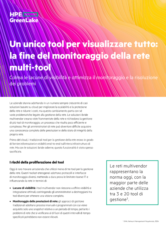 Un unico tool per visualizzare tutto: la fine del monitoraggio della rete multi-tool thumbnail