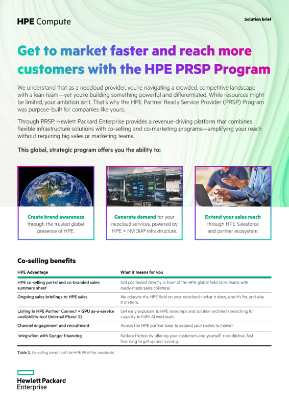 Get to market faster and reach more customers with the HPE PRSP Program thumbnail