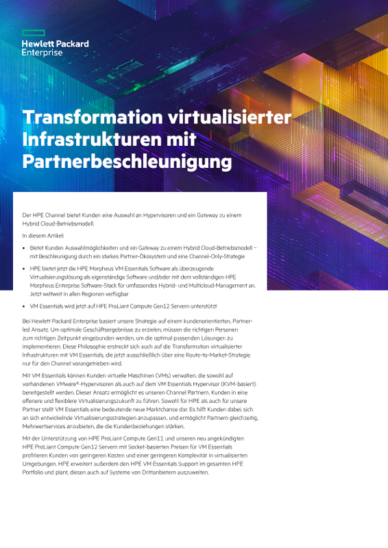 Transformation virtualisierter Infrastrukturen mit Partnerbeschleunigung thumbnail