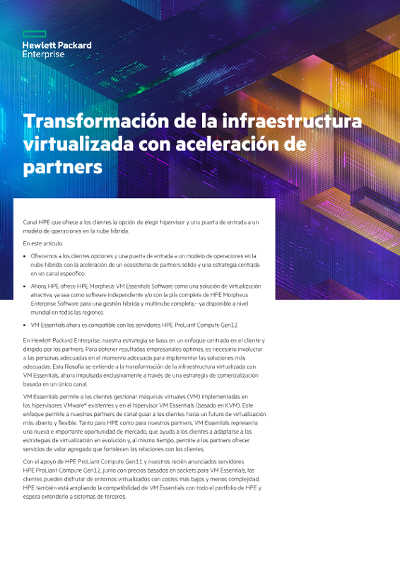 Transformación de la infraestructura virtualizada con la aceleración de partners thumbnail
