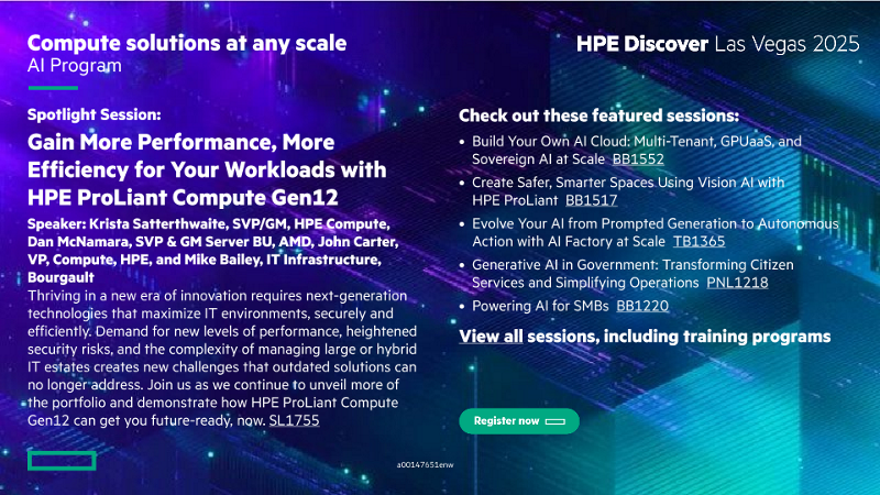 Event Information-Compute Solutions Spotlight and Top Breakouts-HPE Discover Las Vegas 2025 thumbnail