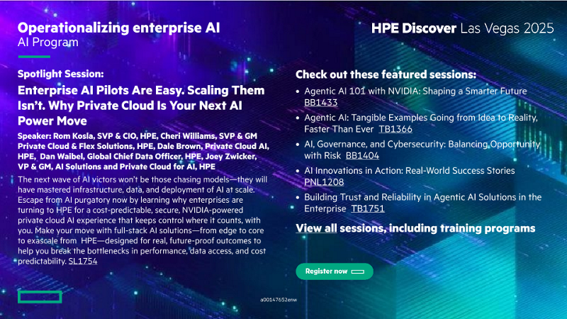 Event Information-Operationalizing AI Spotlight and Breakout Sessions-HPE Discover Las Vegas 2025 thumbnail