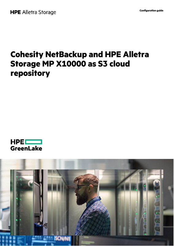 Cohesity NetBackup and HPE Alletra Storage MP X10000 as S3 cloud repository thumbnail