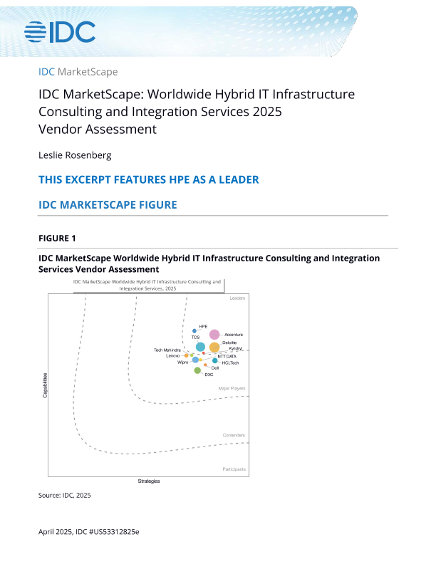 IDC MarketScape: Worldwide Hybrid IT Infrastructure Consulting and Integration Services 2025 Vendor Assessment thumbnail