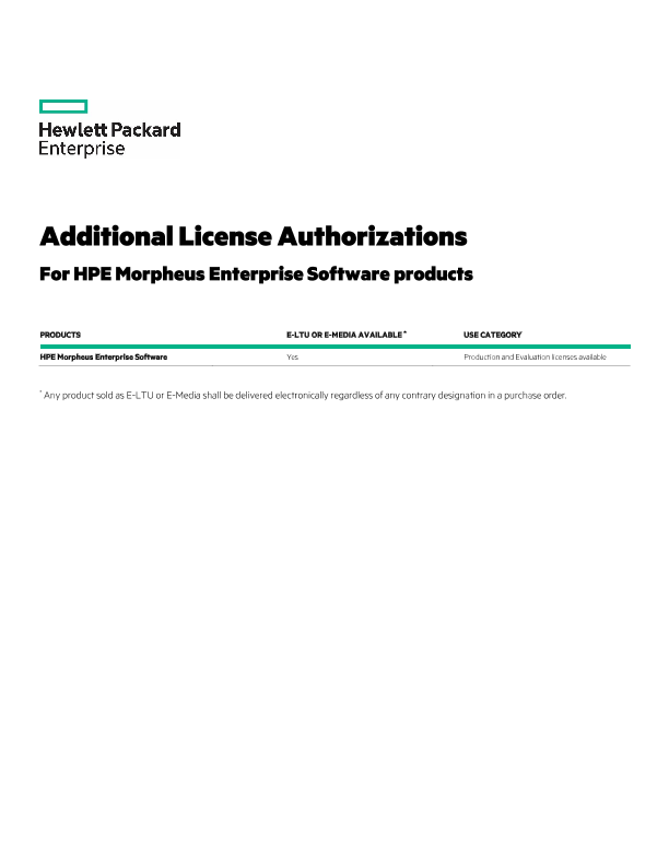 Additional License Authorizations for HPE Morpheus Enterprise Software thumbnail