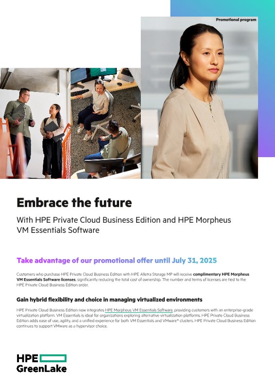 Embrace the future – With HPE Private Cloud Business Edition and HPE Morpheus VM Essentials Software thumbnail