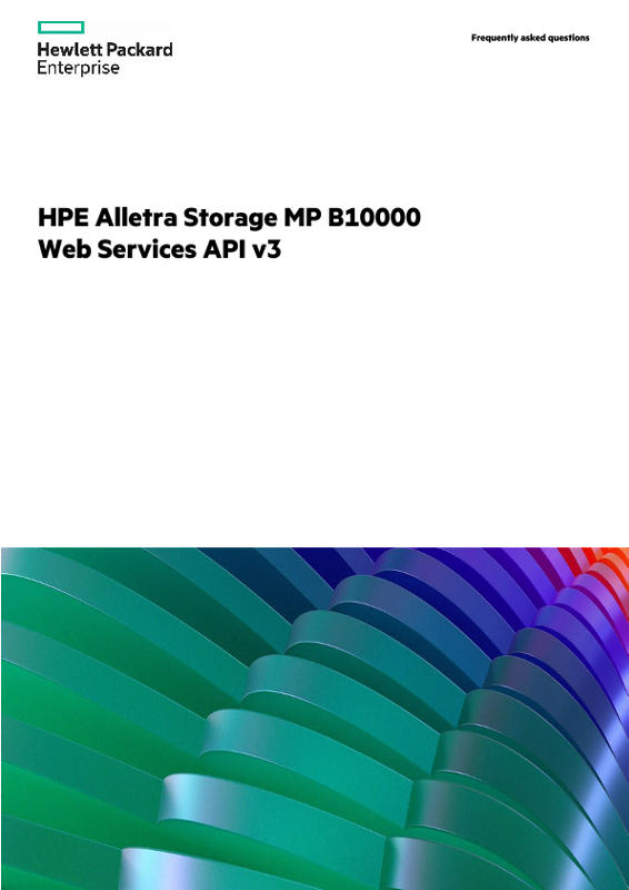 HPE Alletra Storage MP B10000 Web Services API v3 thumbnail