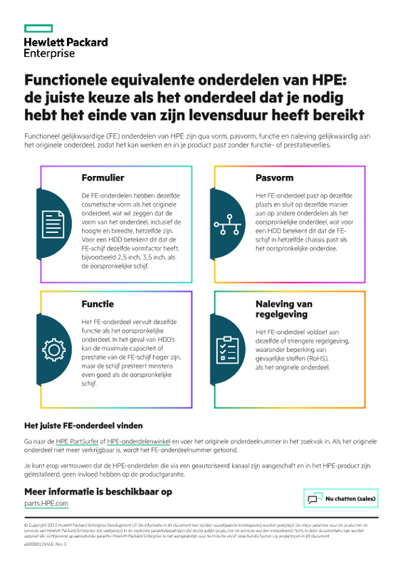 Functionele equivalente onderdelen van HPE: de juiste keuze als het onderdeel dat je nodig hebt het einde van zijn levensduur heeft bereikt thumbnail