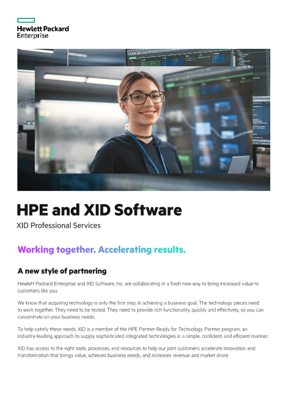 HPE and XID Software – XID Professional Services thumbnail