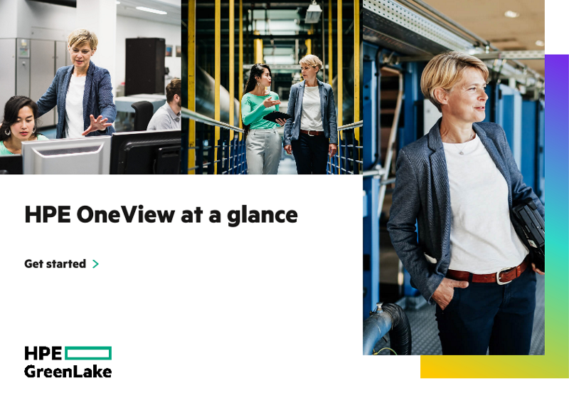 HPE OneView at-a-glance infographic thumbnail