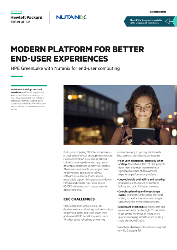 Modern platform for better end-user experiences solution brief thumbnail