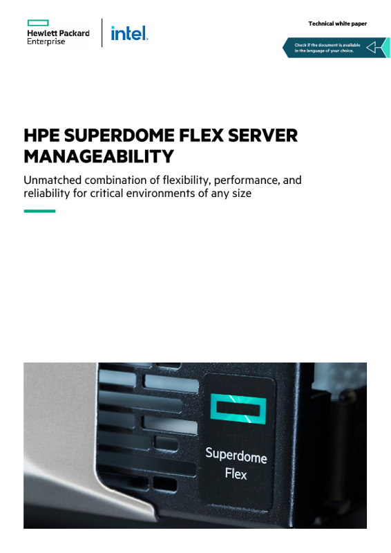 HPE Superdome Flex Server Manageability technical white paper thumbnail