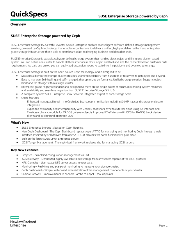 SUSE Enterprise Storage powered by Ceph thumbnail