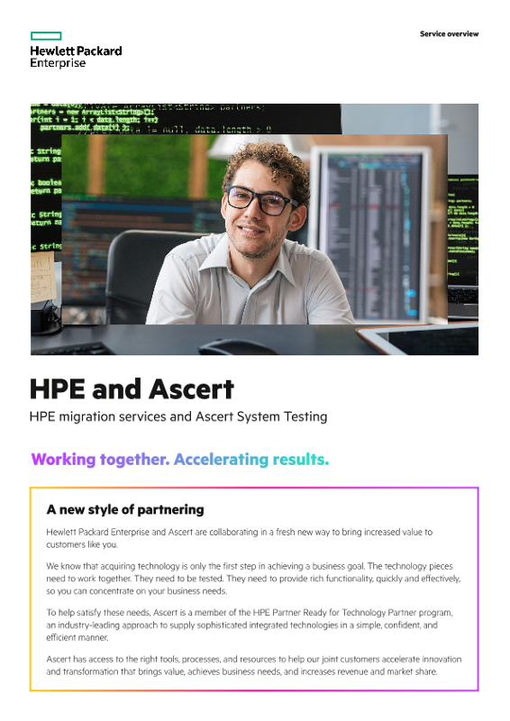 HPE and Ascert – HPE migration services and Ascert System Testing thumbnail
